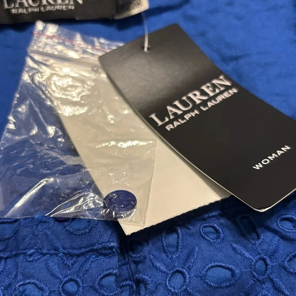 Lauren Ralph Lauren Eyelet Off-The-Shoulder Plus Blouse - Picture 7 of 8